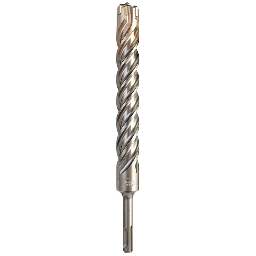 Milwaukee MX4 48-20-7250 4-Cutter Rotary Hammer Drill Bit, 1-1/8 in Drill Bit, 25/64 in SDS Shank, 8 in D Cutting, Carbide Cutting Edge, 10 in OAL